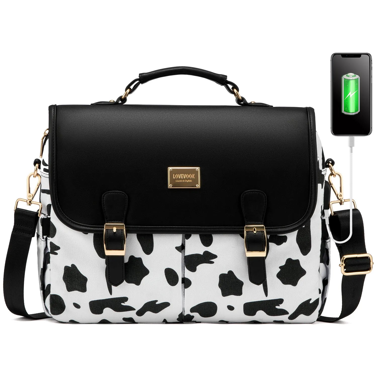 HKM-139475 Large 15.6 Inch Computer Bag for Women - Stylish Laptop Sleeve Case for Work and College