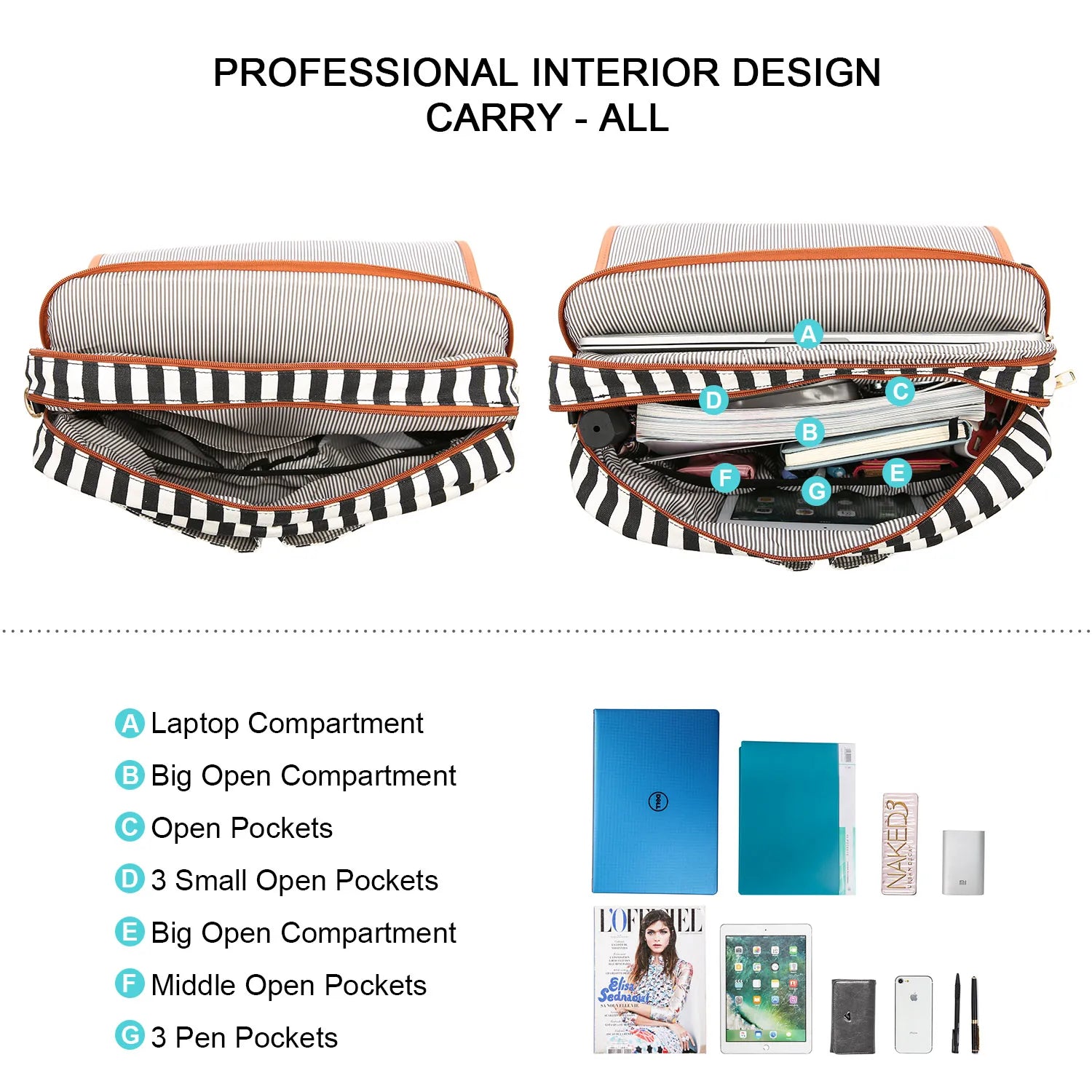 HKM-139475 Large 15.6 Inch Computer Bag for Women - Stylish Laptop Sleeve Case for Work and College