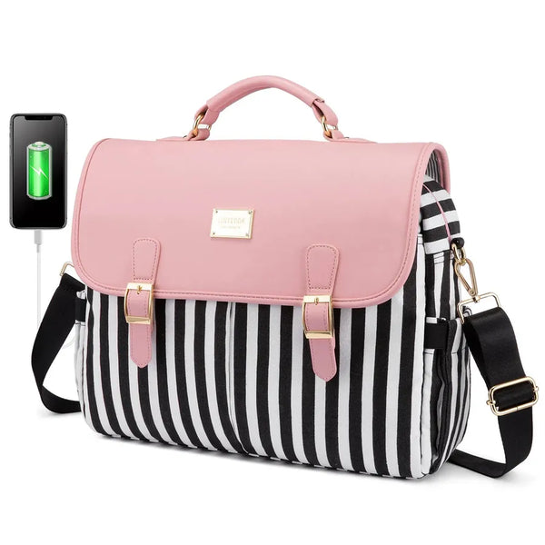 HKM-139475 Large 15.6 Inch Computer Bag for Women - Stylish Laptop Sleeve Case for Work and College