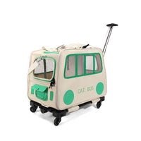 HKM-1395005 Foldable Portable Pet Trolley for Comfortably Transporting Up to Two Cats