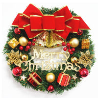HKM-139539 Natural Pine Christmas Wreath with Pine Cones and Berries, Festive Decorative Garland for Home and Garden