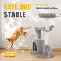 HKM-1396029 Cactus-Shaped Small Cat Tree Tower with Curved Bed and Scratching Post