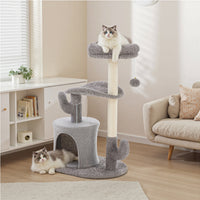HKM-1396029 Cactus-Shaped Small Cat Tree Tower with Curved Bed and Scratching Post