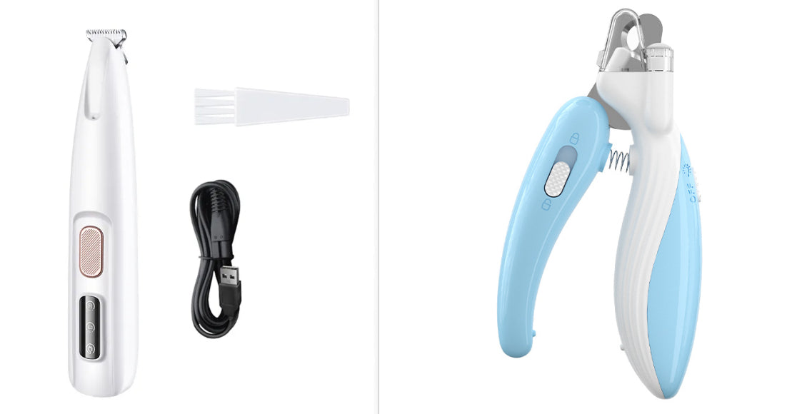 HKM-1396541 LED Dog Paw Trimmer with Widened Blade and Waterproof Design, Cordless Grooming Clippers with LED Display