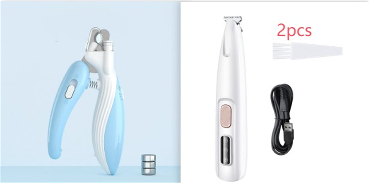 HKM-1396541 LED Dog Paw Trimmer with Widened Blade and Waterproof Design, Cordless Grooming Clippers with LED Display
