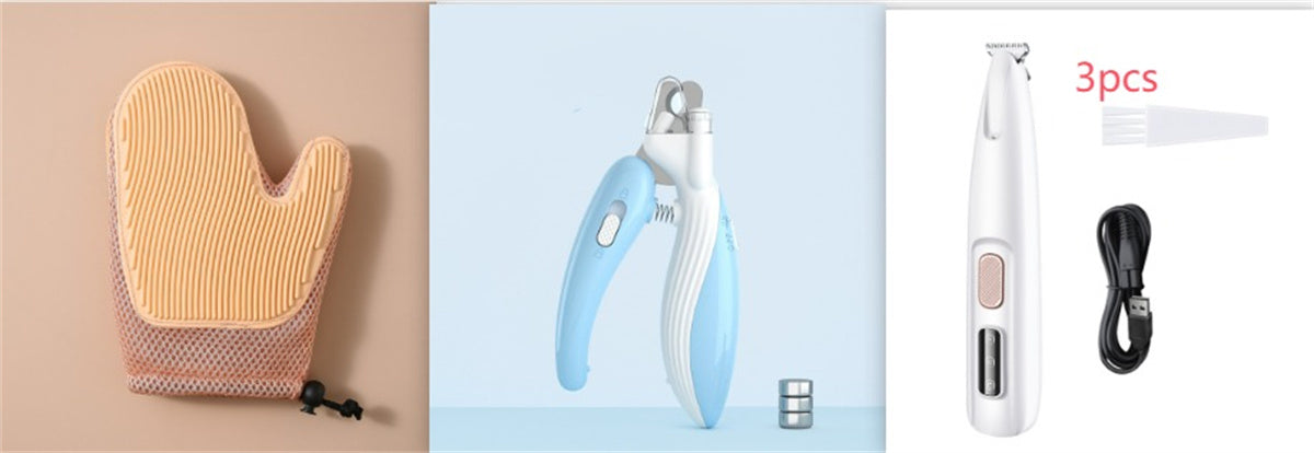 HKM-1396541 LED Dog Paw Trimmer with Widened Blade and Waterproof Design, Cordless Grooming Clippers with LED Display