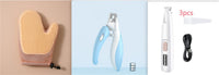 HKM-1396541 LED Dog Paw Trimmer with Widened Blade and Waterproof Design, Cordless Grooming Clippers with LED Display