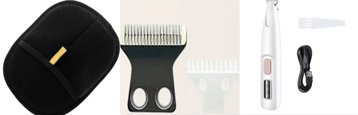 HKM-1396541 LED Dog Paw Trimmer with Widened Blade and Waterproof Design, Cordless Grooming Clippers with LED Display