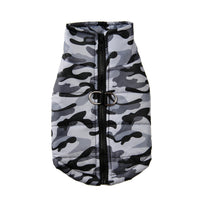 HKM-1397181 Winter Thickened Dog Camouflage Clothing in Black, Gray, Green, and Navy - Sizes 5XL, 6XL, 7XL