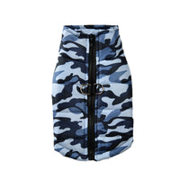 HKM-1397181 Winter Thickened Dog Camouflage Clothing in Black, Gray, Green, and Navy - Sizes 5XL, 6XL, 7XL