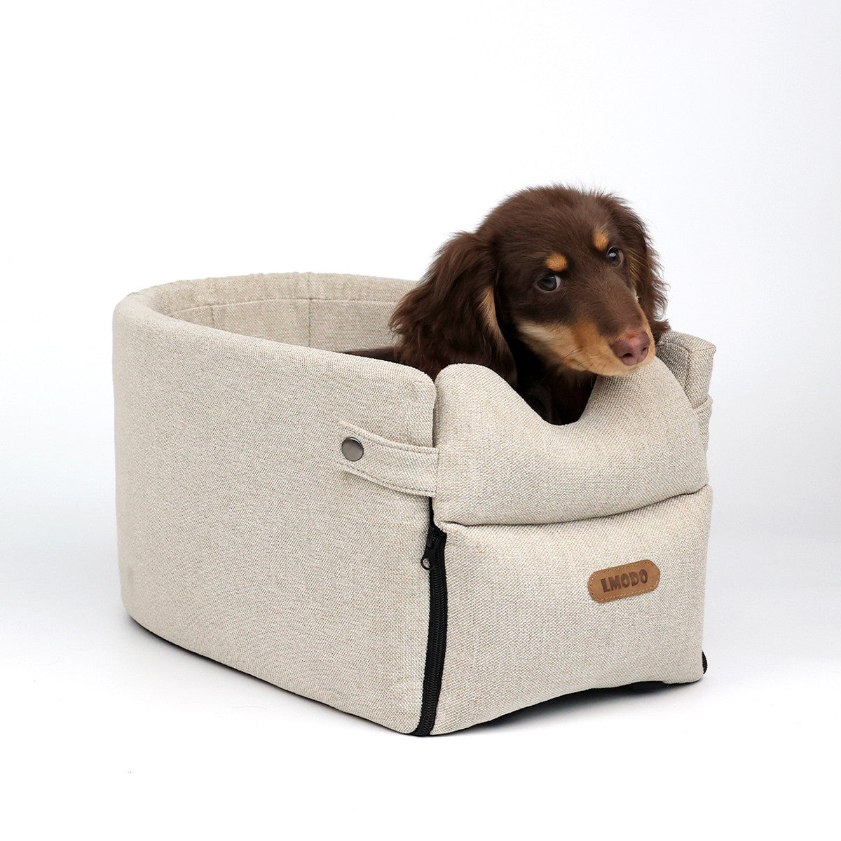 HKM-1397565 Portable Dog Car Seat Bed for Small Dogs and Cats - Safe, Breathable Travel Carrier with Nonslip Design