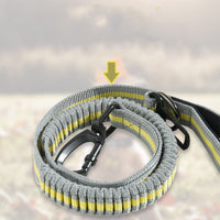 HKM-1398333 Elastic Retractable Dog Leash - Fluorescent Yellow/Army Green, Nylon Alloy, 1.45m Length, 240-280KG Pull Strength