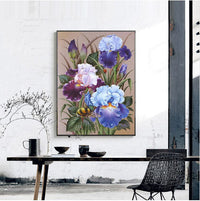 HKM-139923 Cotton Cross Stitch Kit with Precise Printing - 14CT 40x50cm Decorative Artwork for Bedroom