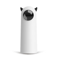 HKM-1399357 Automatic Infrared Cat Teaser Toy - Fashion Minimalist Design, White ABS & Silicone