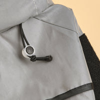 HKM-1400893 Large Dog Summer Sunscreen Stormsuit in Silver Gray - Casual Polyester Fabric