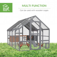 HKM-1402173 Large 9' x 6' x 6' Chicken Coop with Nesting Boxes, Water-Resistant and UV-Proof Cover for 8-12 Chickens