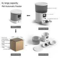 HKM-1402301 Automatic Pet Feeder for Dogs and Cats - 4L Capacity with USB and Adapter Options