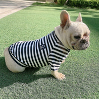 HKM-1403581 Bipedal Striped Modal Cotton T-Shirt for Small Dogs and Cats - Parent-Child Matching Outfit
