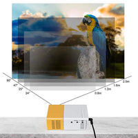 HKM-140435 Portable Mini Projector with 1080P Support and LED Technology for Home Entertainment