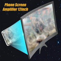 HKM-140627 12-Inch Curved Mobile Phone Screen Magnifier with Anti-Slip Holder and High-Definition Lens
