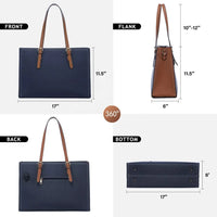 HKM-140627 Custom Ladies Handbags Set - 2pcs Shoulder Bags with Wallet for Office and Laptop Use