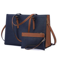 HKM-140627 Custom Ladies Handbags Set - 2pcs Shoulder Bags with Wallet for Office and Laptop Use