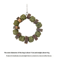 HKM-1406909 Hamster and Small Animal Molar Bite Toy with Decorative Applewood and Straw Ring