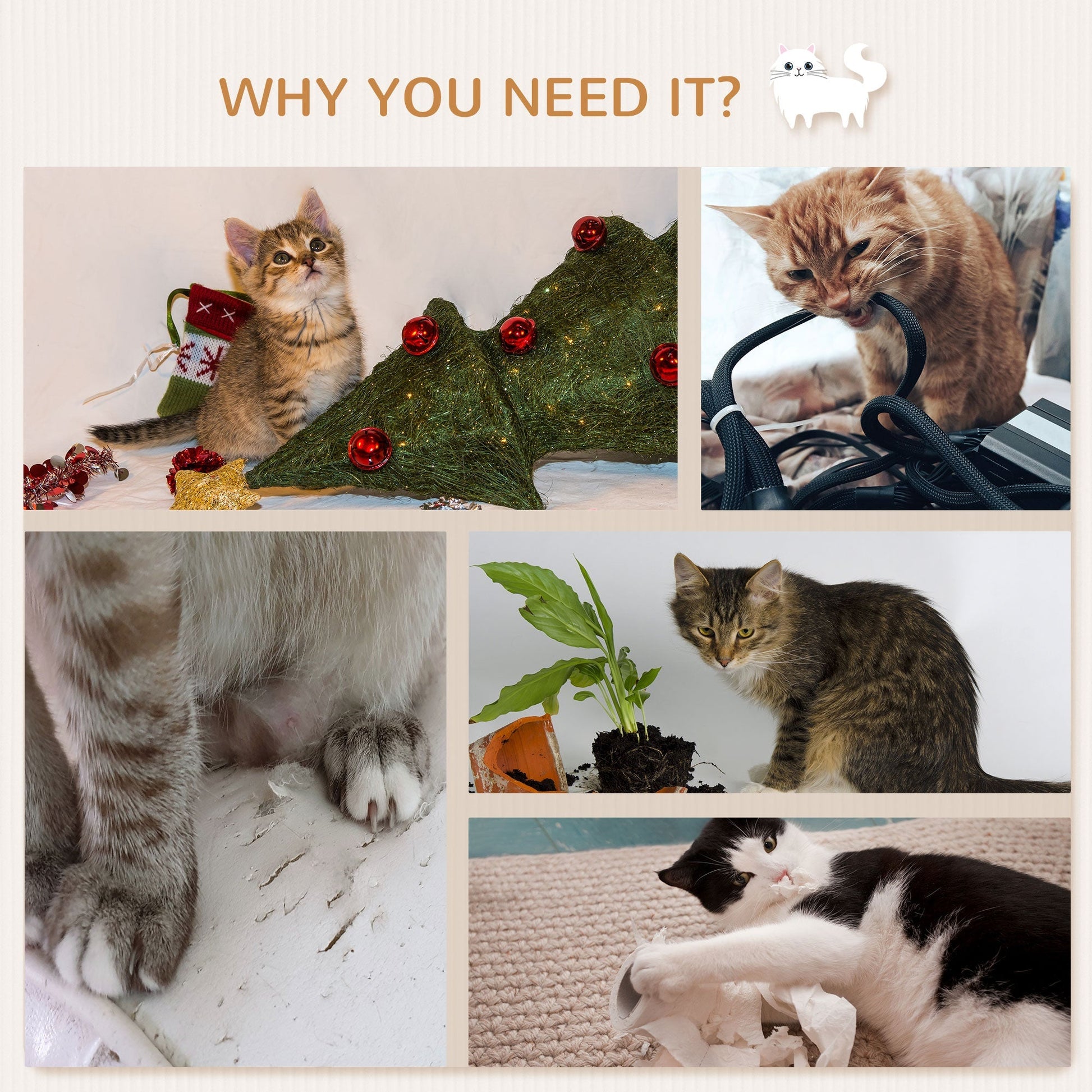 HKM-1407549 Wall-Mounted Cat Shelves with Cozy Hammock and Climbing Platforms for Indoor Cats, Supports Up to 11 lbs.