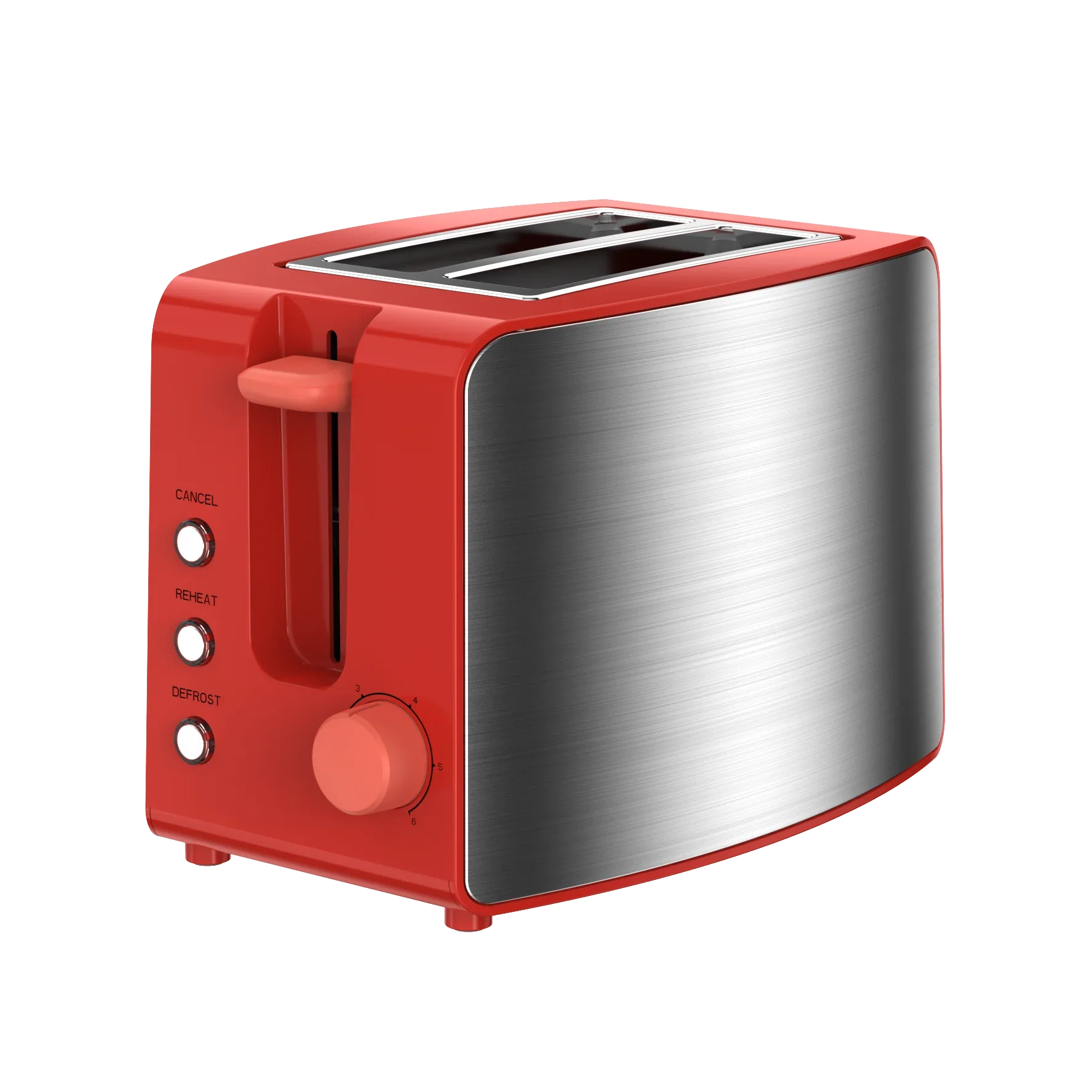 HKM-140819 2-Slice 38mm Wide Slot Breakfast Toaster with Easy-Clean Design