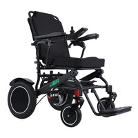 HKM-140947 Electric Wheelchair D15C for Seniors - Black Metal Frame, 20 km Range, 6 km/h Speed, Removable Battery
