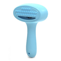 HKM-1409853 Pet Hair Removal Comb - Plastic Grooming Brush in Blue and Pink for Easy Cat Hair Cleanup