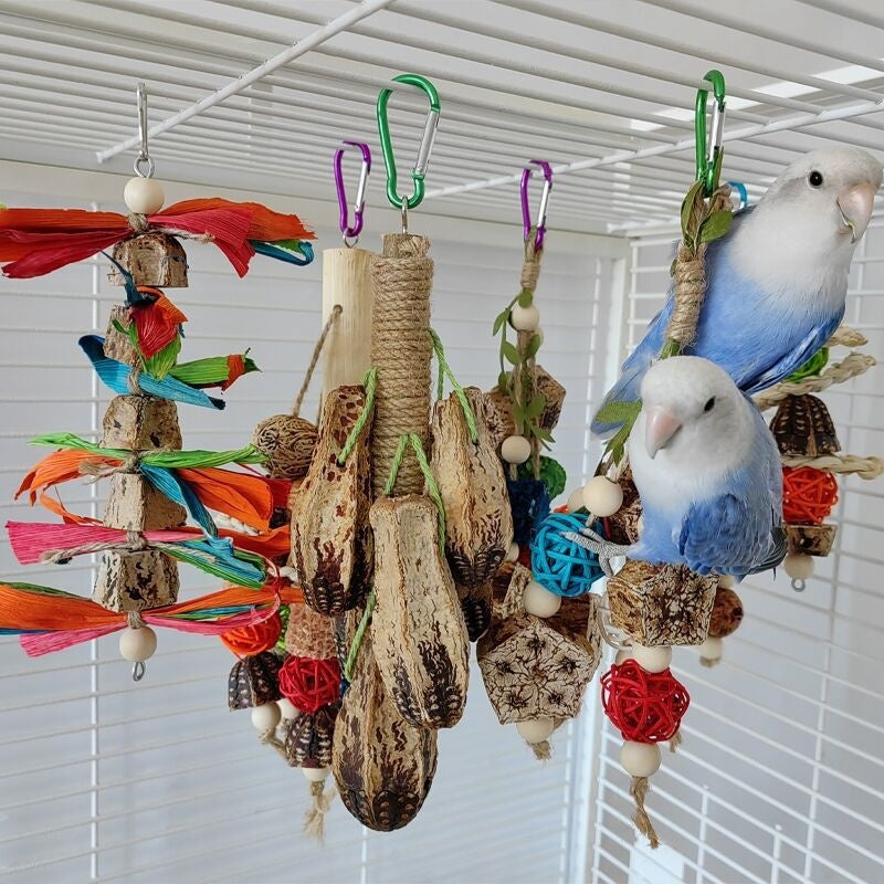 HKM-141011 Parrot Chew Toys and Bird Stand Rod for Small Pets - Safe Non-Toxic Chewing Supplies