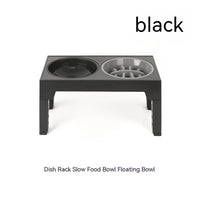 HKM-1410237 Adjustable Slow Feeding Bowl Rack with Stainless Steel Dog Bowls for Neck Protection
