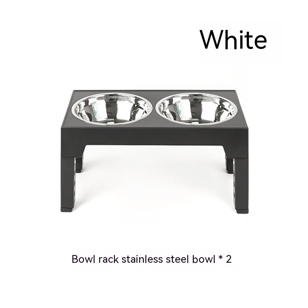 HKM-1410237 Adjustable Slow Feeding Bowl Rack with Stainless Steel Dog Bowls for Neck Protection