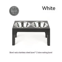 HKM-1410237 Adjustable Slow Feeding Bowl Rack with Stainless Steel Dog Bowls for Neck Protection