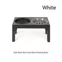 HKM-1410237 Adjustable Slow Feeding Bowl Rack with Stainless Steel Dog Bowls for Neck Protection