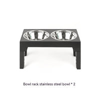 HKM-1410237 Adjustable Slow Feeding Bowl Rack with Stainless Steel Dog Bowls for Neck Protection