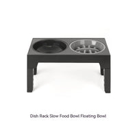 HKM-1410237 Adjustable Slow Feeding Bowl Rack with Stainless Steel Dog Bowls for Neck Protection