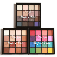 HKM-141139 16-Color Eye Shadow Palette - Versatile Shades: Bean Paste, Pumpkin Red-Brown, Spring/Summer Hues