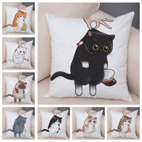 HKM-141139 Mixed Color Linen Pillowcase for Living Room - 45x45cm Polyester Design