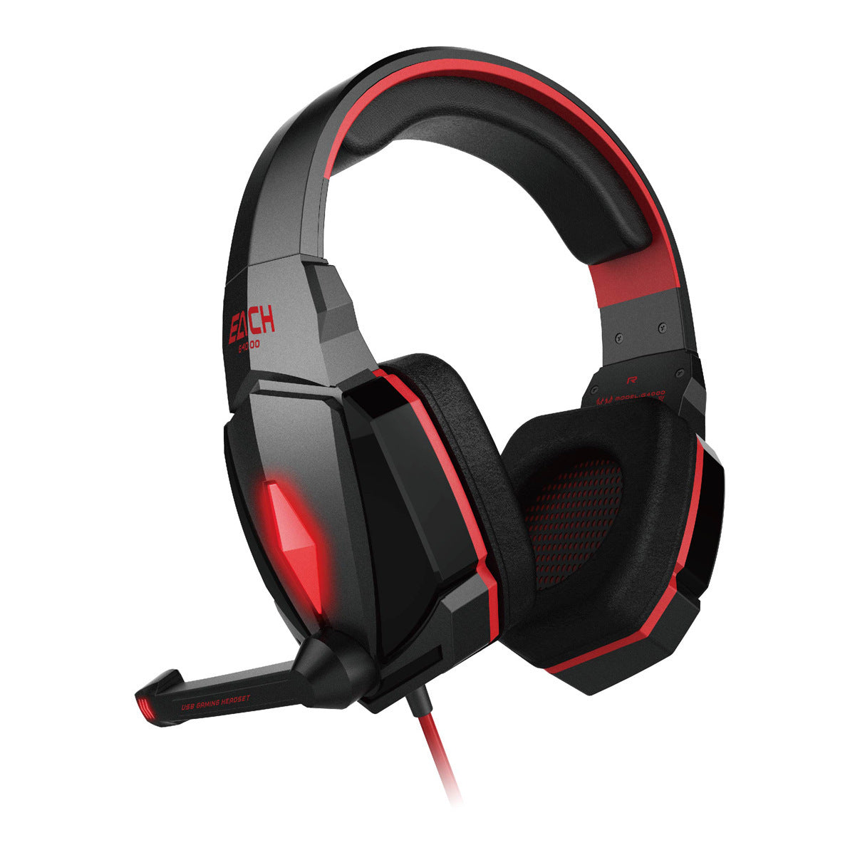 HKM-141139 Wired Gaming Headset with Anti-Noise Microphone and Braided Cable