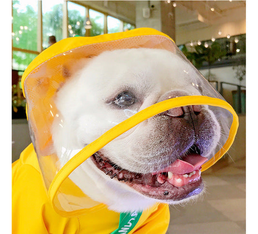 HKM-1411645 Four Foot Waterproof Raincoat for Small and Medium-Sized Dogs, Breathable Fabric with Unique Design
