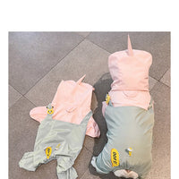 HKM-1411645 Four Foot Waterproof Raincoat for Small and Medium-Sized Dogs, Breathable Fabric with Unique Design