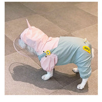 HKM-1411645 Four Foot Waterproof Raincoat for Small and Medium-Sized Dogs, Breathable Fabric with Unique Design
