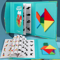HKM-141203 Montessori Geometry Tangram Paper Puzzle Book for Kids - Educational DIY Learning Toy