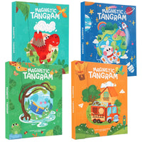HKM-141203 Montessori Geometry Tangram Paper Puzzle Book for Kids - Educational DIY Learning Toy