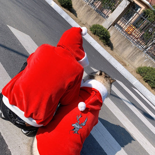 HKM-1412413 Cozy Cotton Sweater for Cats and Dogs - New Year's Christmas Style, Available in Multiple Sizes
