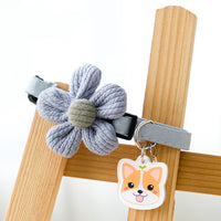 HKM-141267 Customizable Collar with Flower Designs for Small to Large Pets