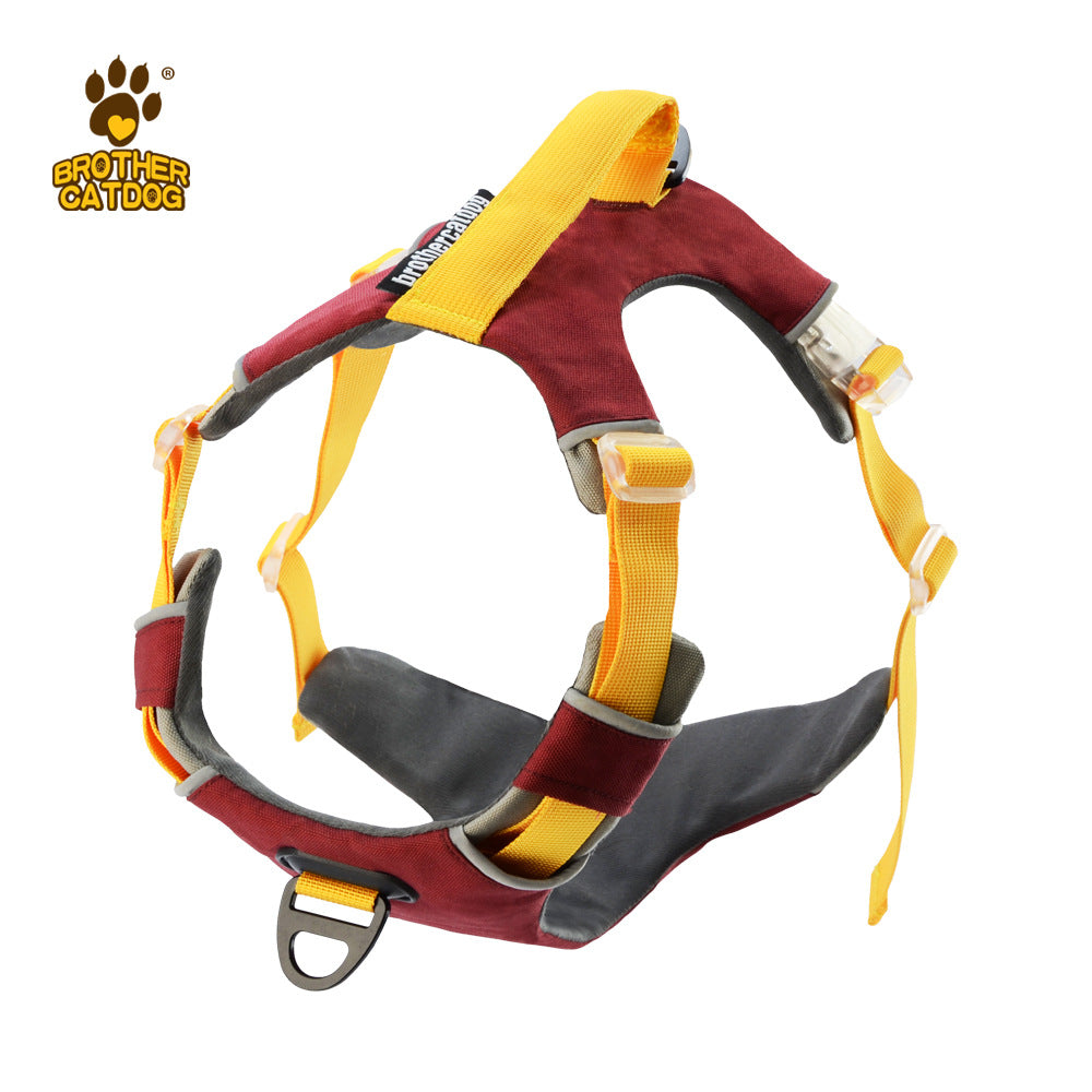 HKM-1413309 Reflective Dog Training Vest with Chest Strap in Barbie Pink, Grape Purple, and Wine Red