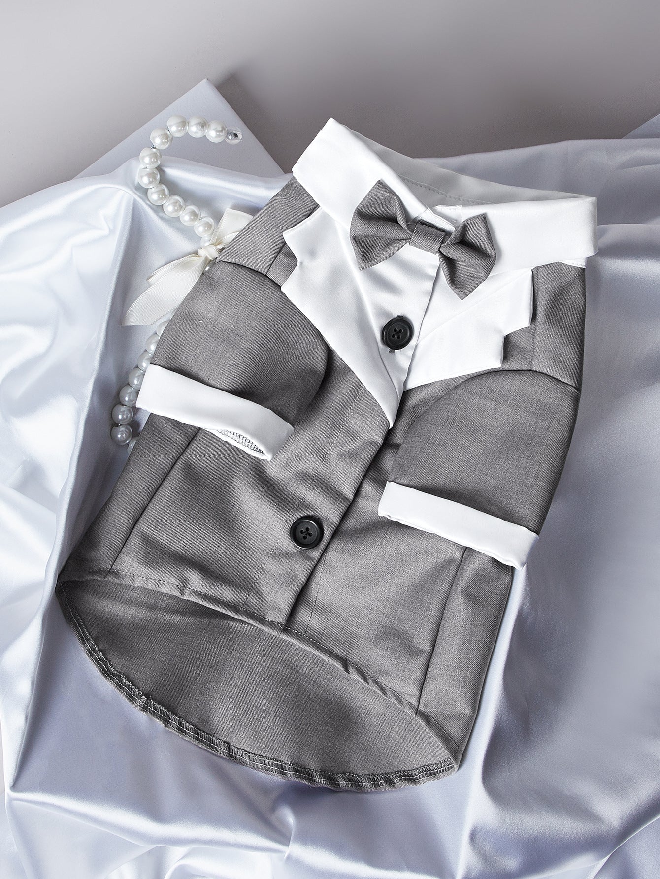 HKM-1414589 Gentleman Four-Legged Suit Wedding Dress for Pets - Black, Gray, Dark Blue, Sizes XS-XL